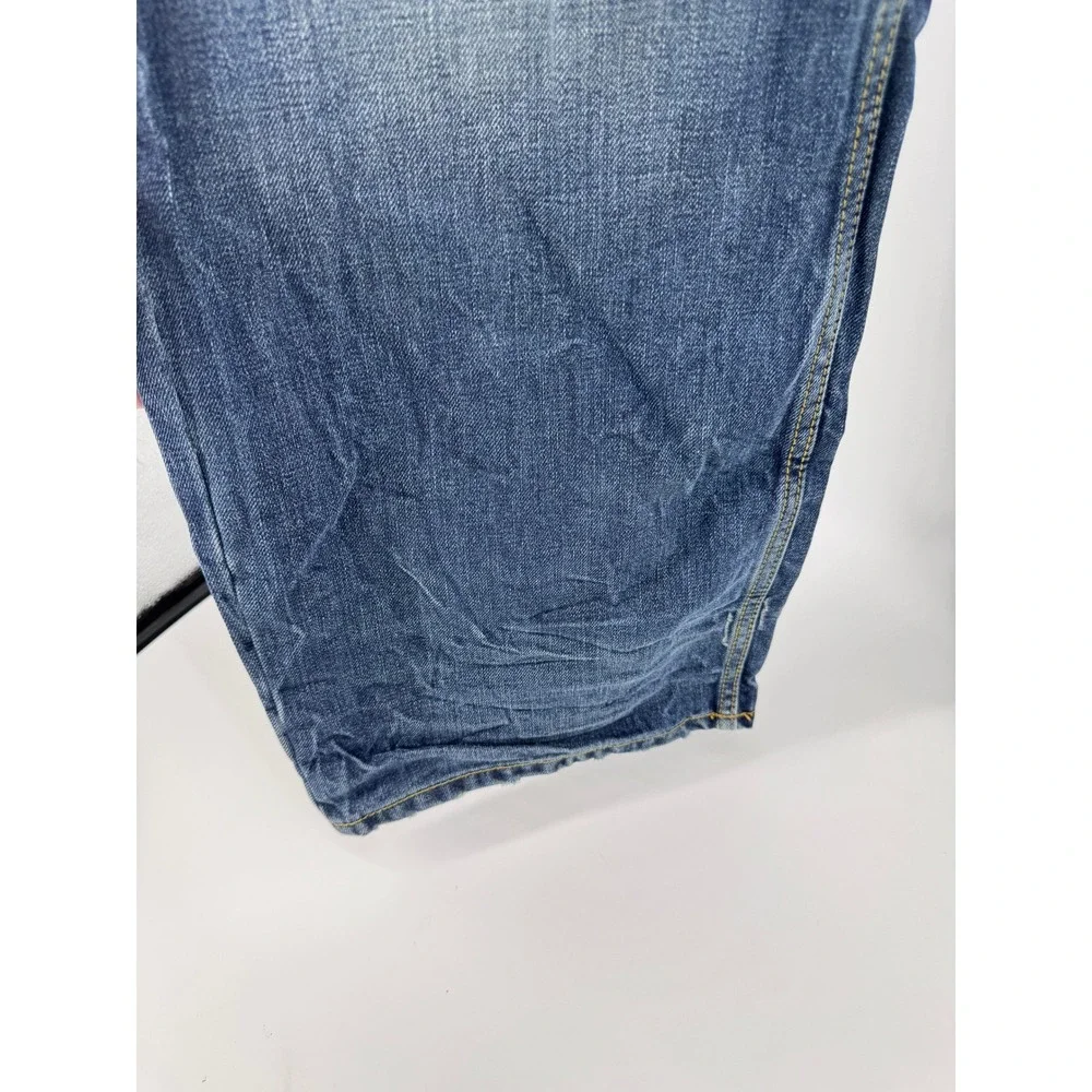 Vintage  Foundry Supply Co Mens‎ Jeans 44x30 Blue Whiskering Fade Straight Leg